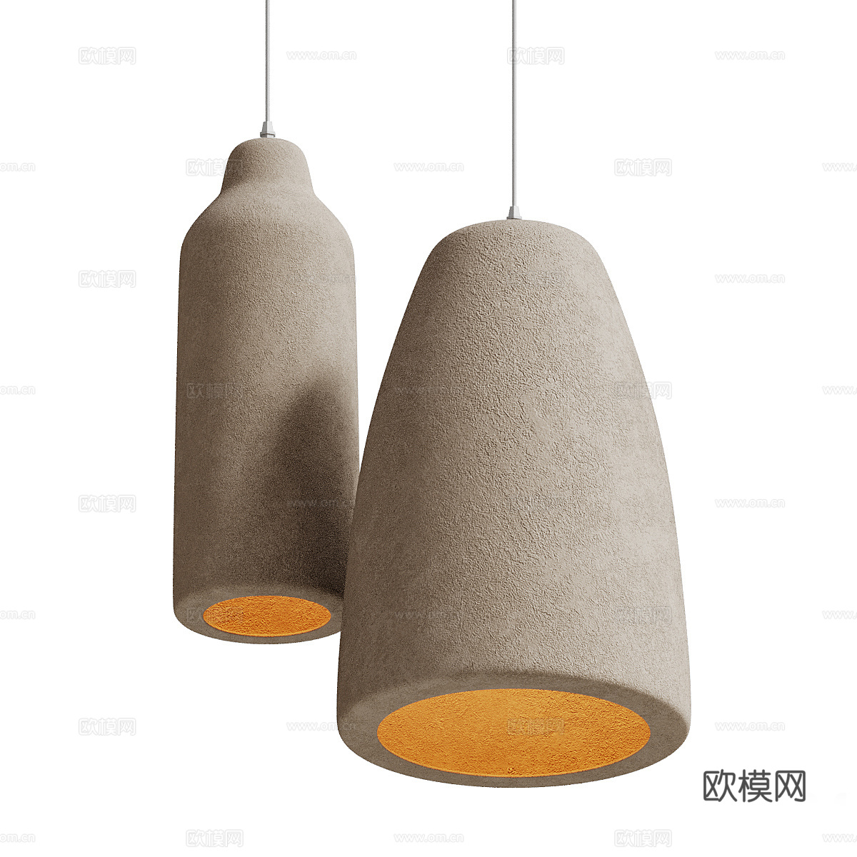 新中式侘寂装饰吊灯3d模型
