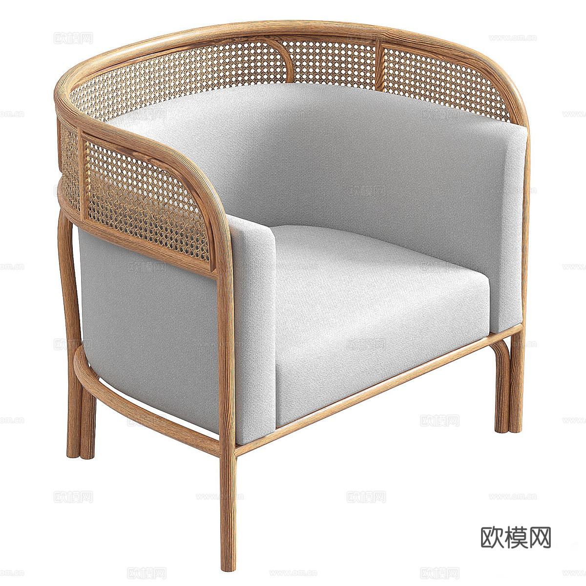 新中式侘寂 Santai 休闲椅3d模型
