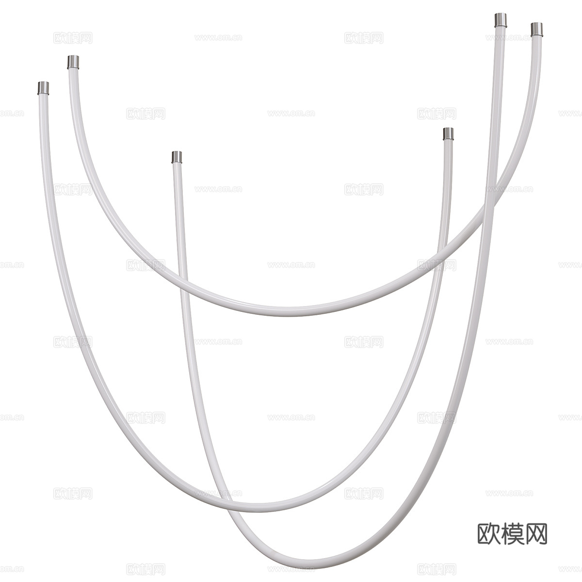 现代意式极简线性吊灯3d模型