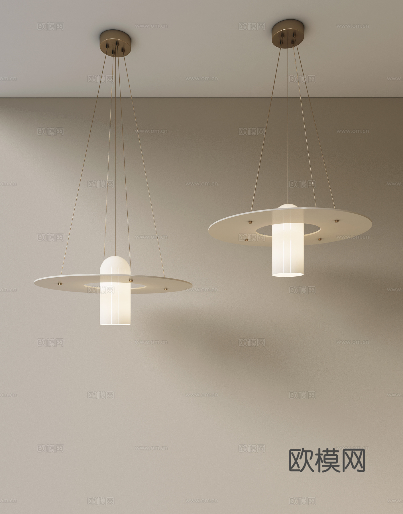 现代奶油风餐厅吊灯 吧台吊灯 金属吊灯 客厅吊灯 书房吊灯3d模型