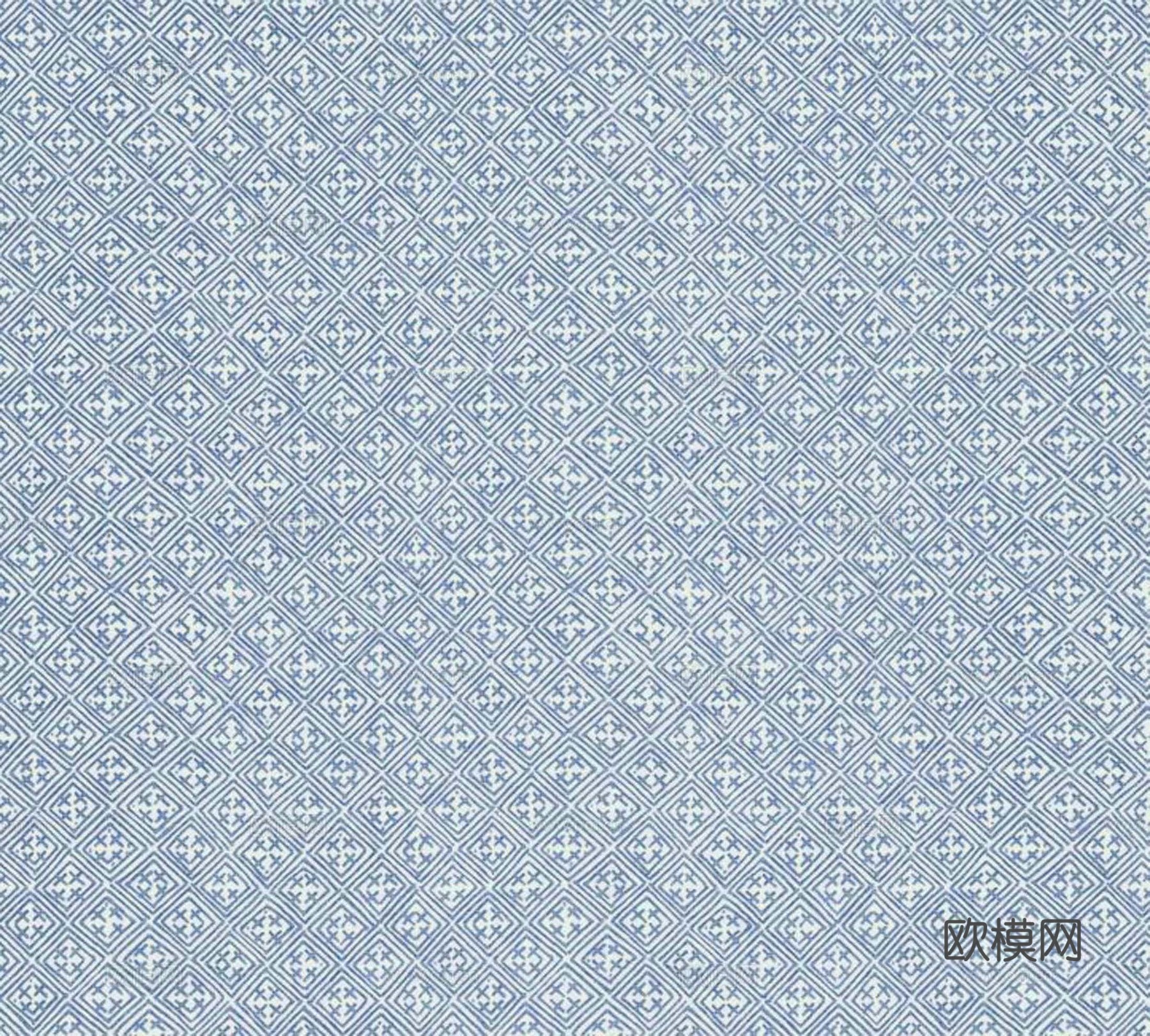 蓝色花纹布纹