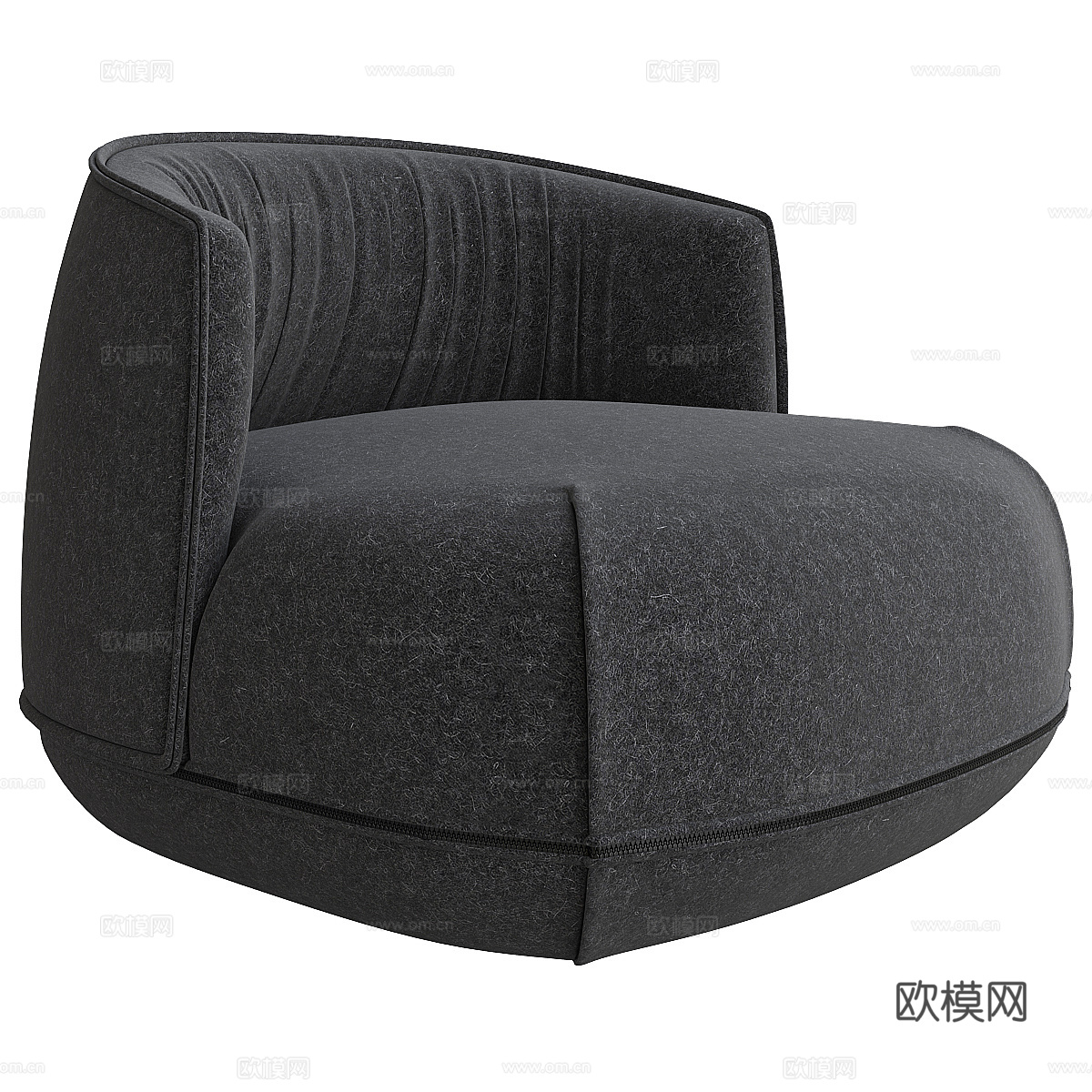 现代意式 Brioni up 扶手椅3d模型