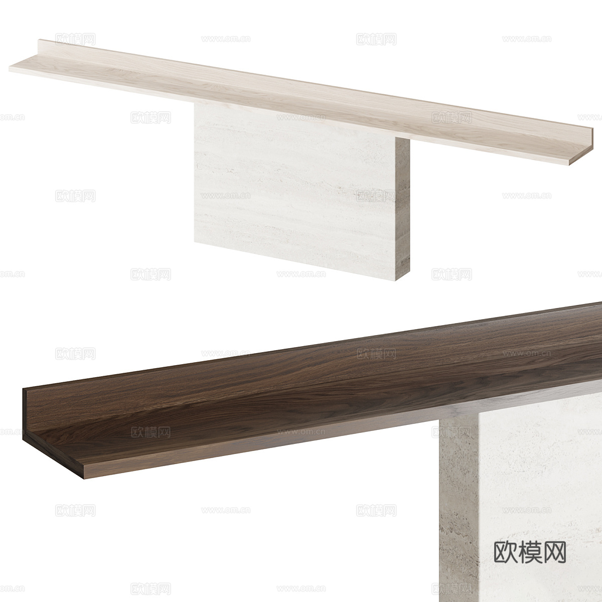 现代意式极简端景台3d模型