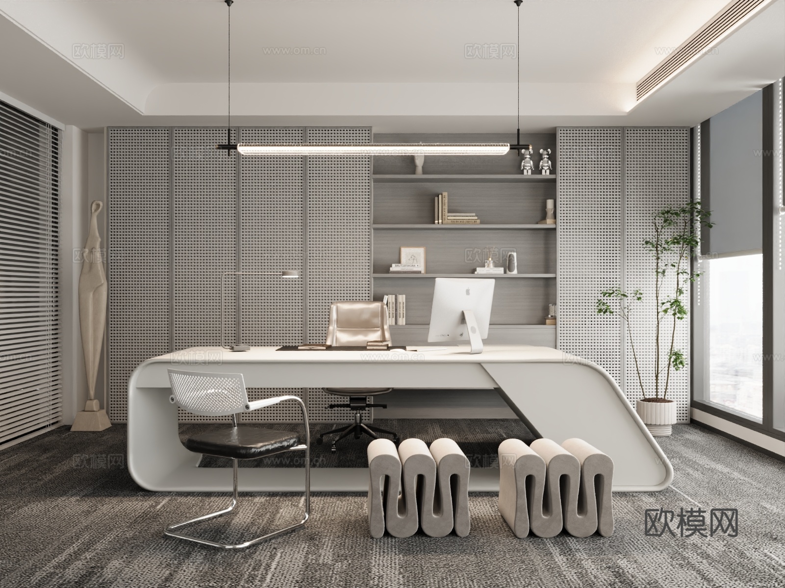 现代办公室 经理办公室 董事长办公室3d模型