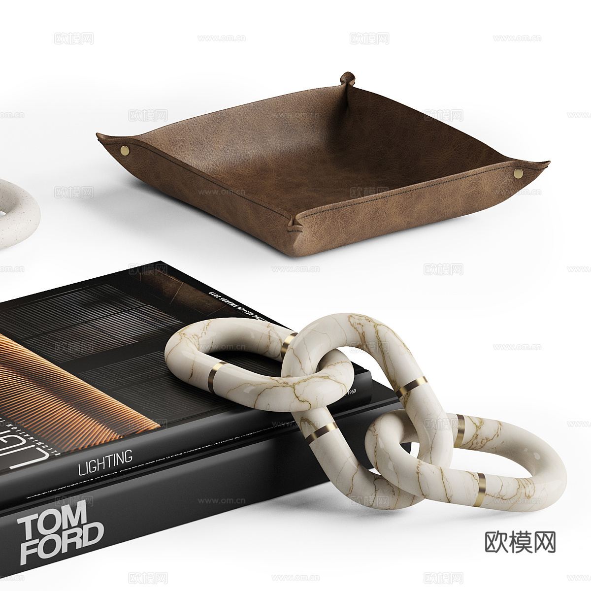 现代饰品摆件组合3d模型