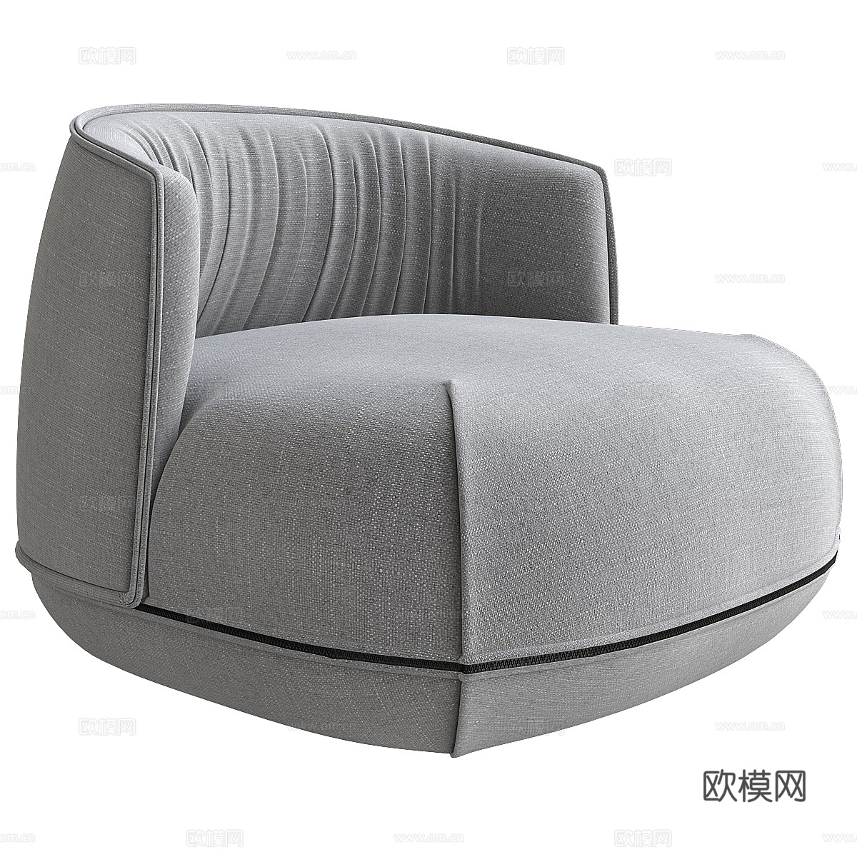 现代意式 Brioni up 扶手椅3d模型