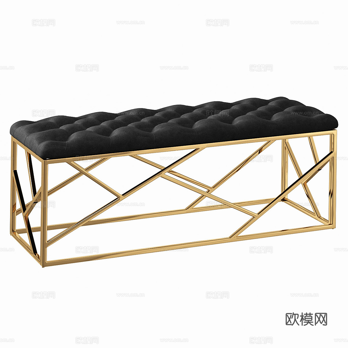 长凳宁静家具金顶阁楼概念3d模型
