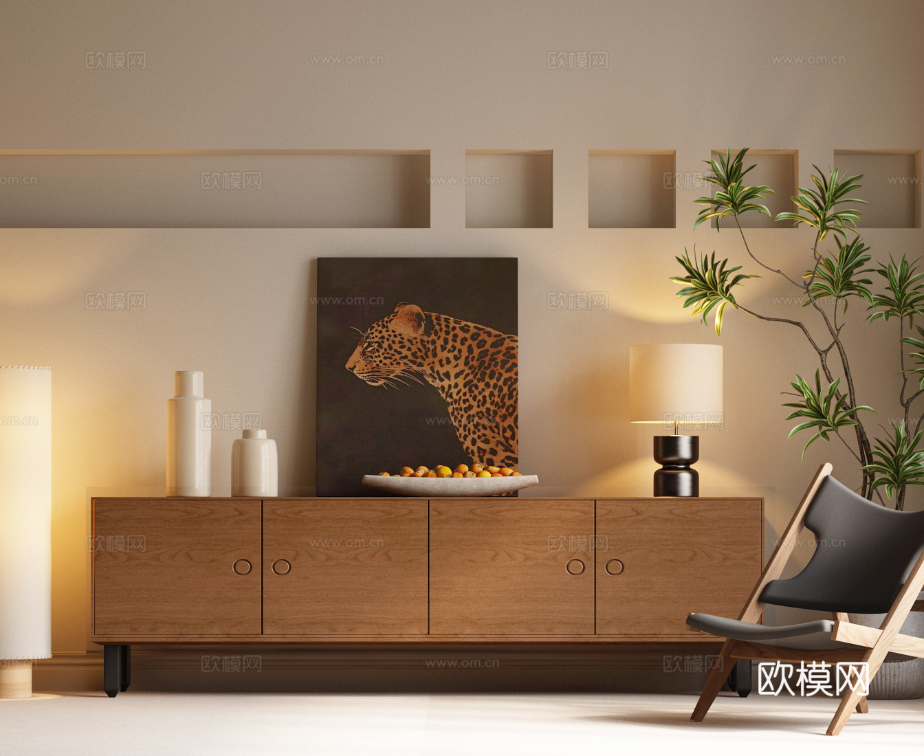 现代中古电视柜 现代北欧电视柜 现代电视柜 现代中古休闲椅3d模型