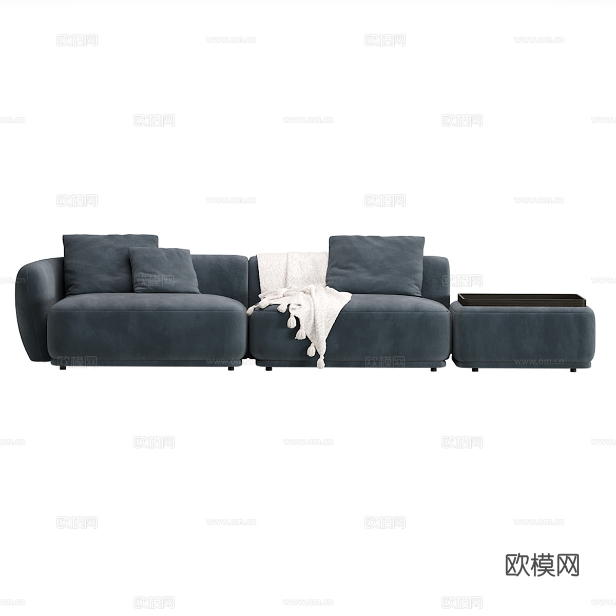 现代意式奶油风 Fabro 组合沙发3d模型