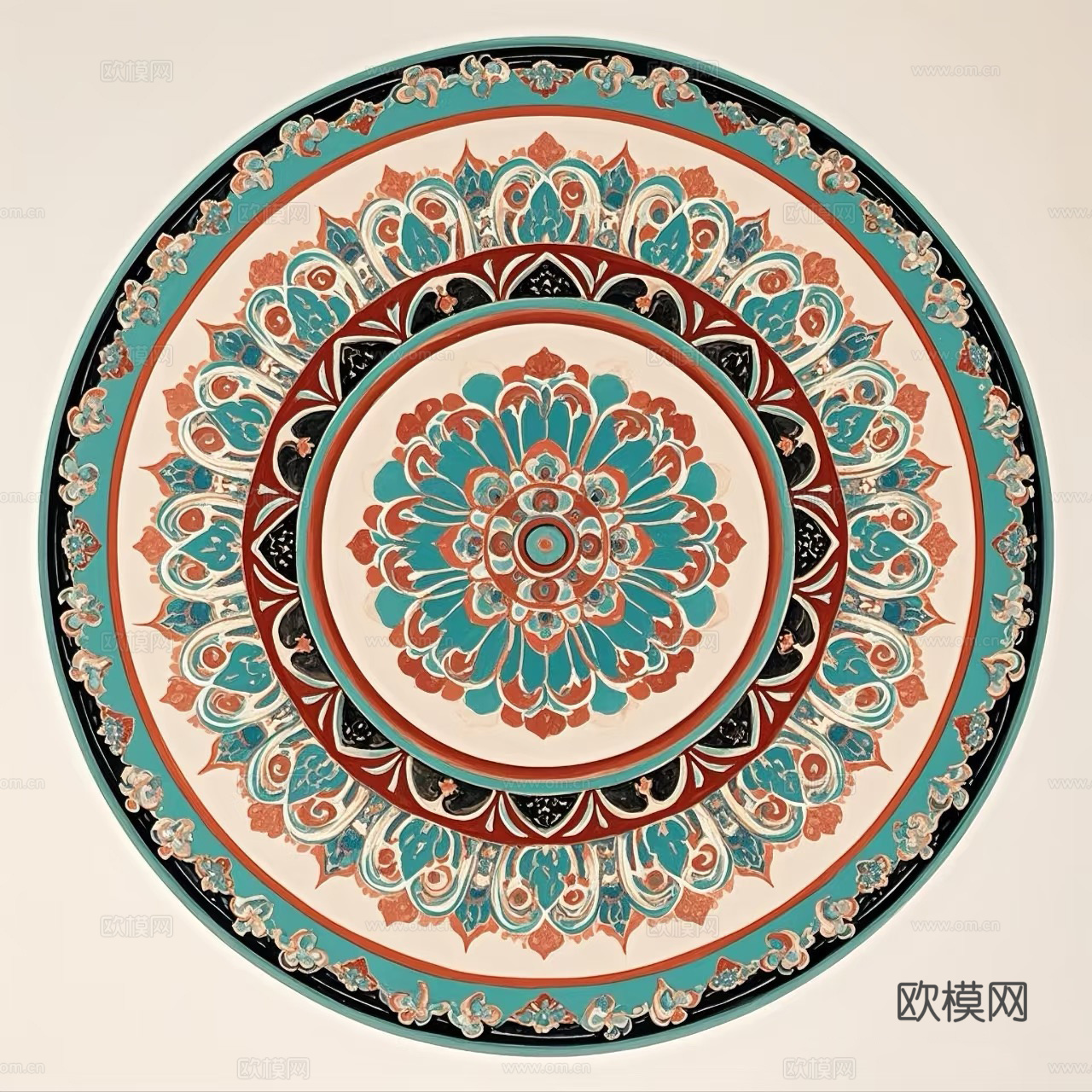 圆形敦煌花砖