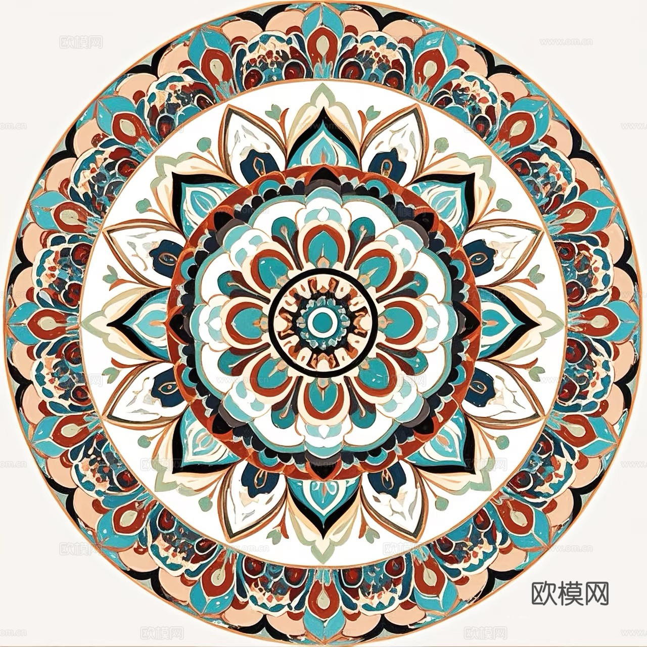 圆形敦煌花砖