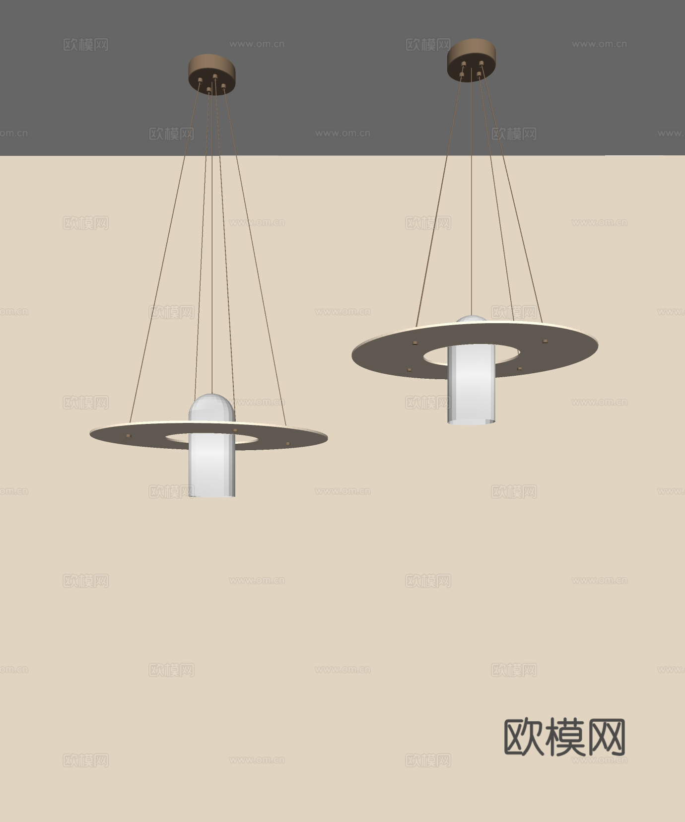 现代奶油风餐厅吊灯 吧台吊灯 金属吊灯 客厅吊灯 书房吊灯su模型
