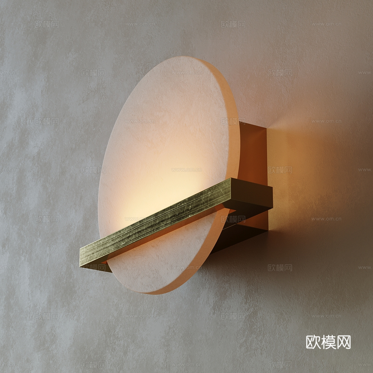 新中式轻奢装饰壁灯3d模型