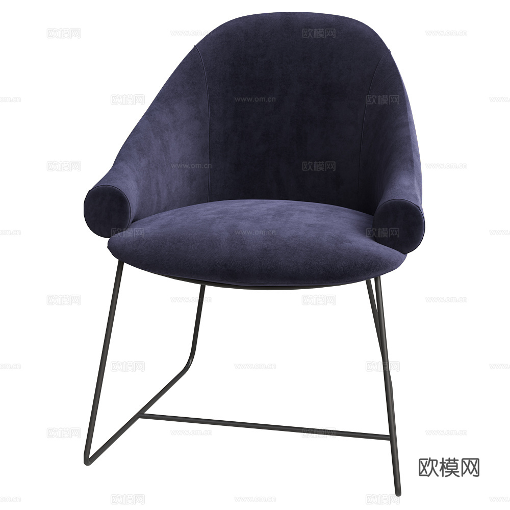 现代意式极简休闲椅3d模型