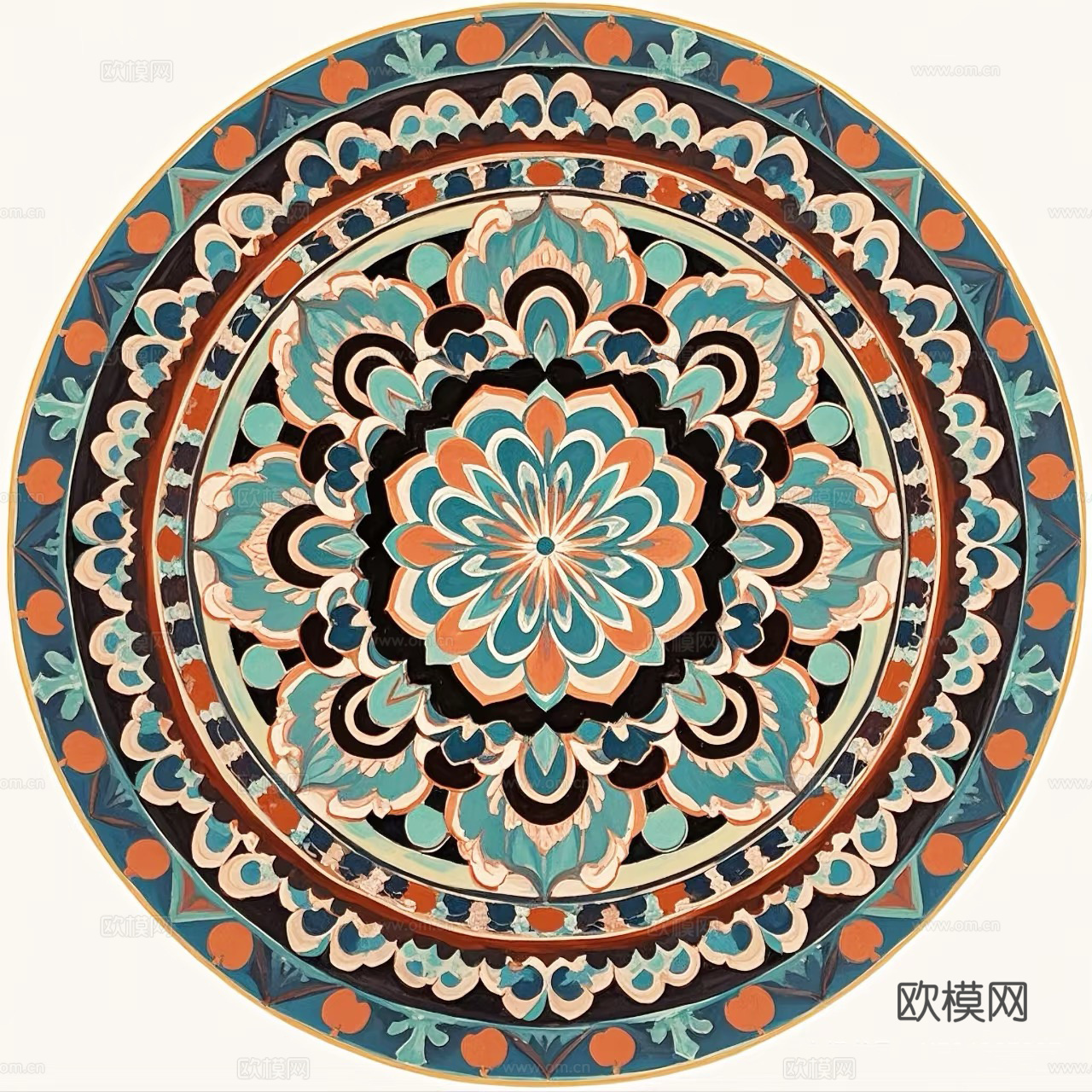圆形敦煌花砖