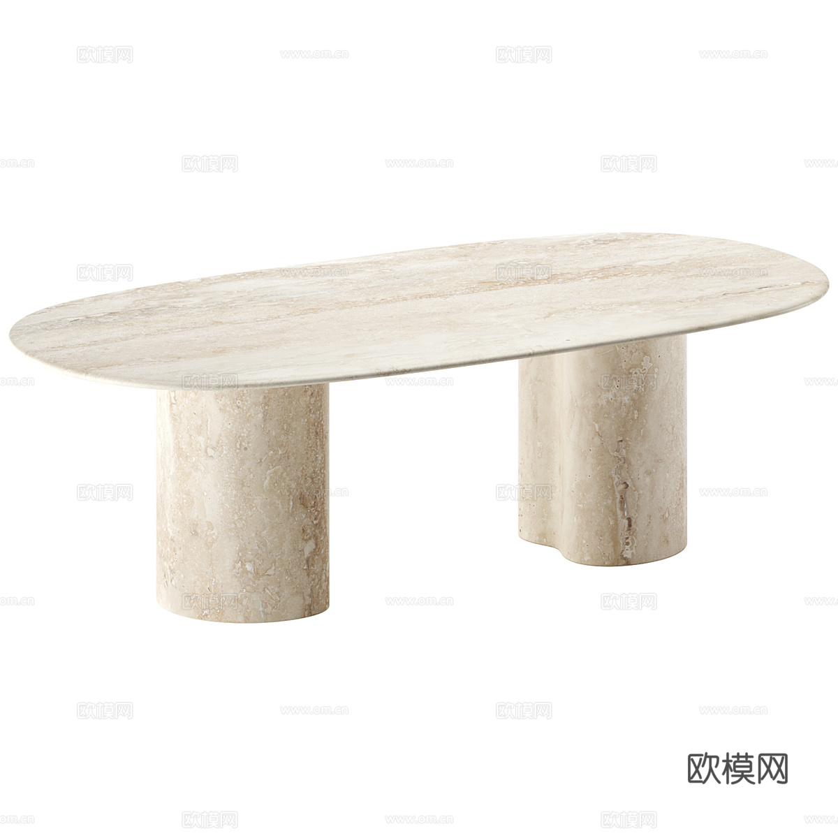 新中式侘寂 Arper GHIA 餐桌3d模型