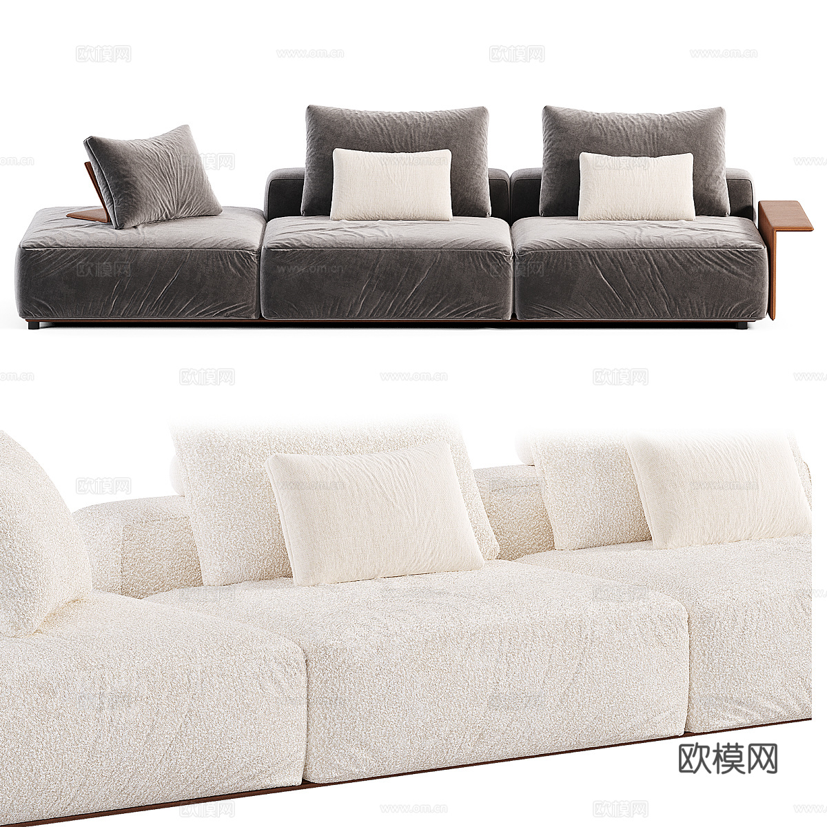 现代意式轻奢 Westside 组合沙发3d模型