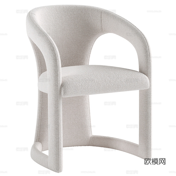 现代意式轻奢 Archie 餐椅3d模型下载(渲染图3)
