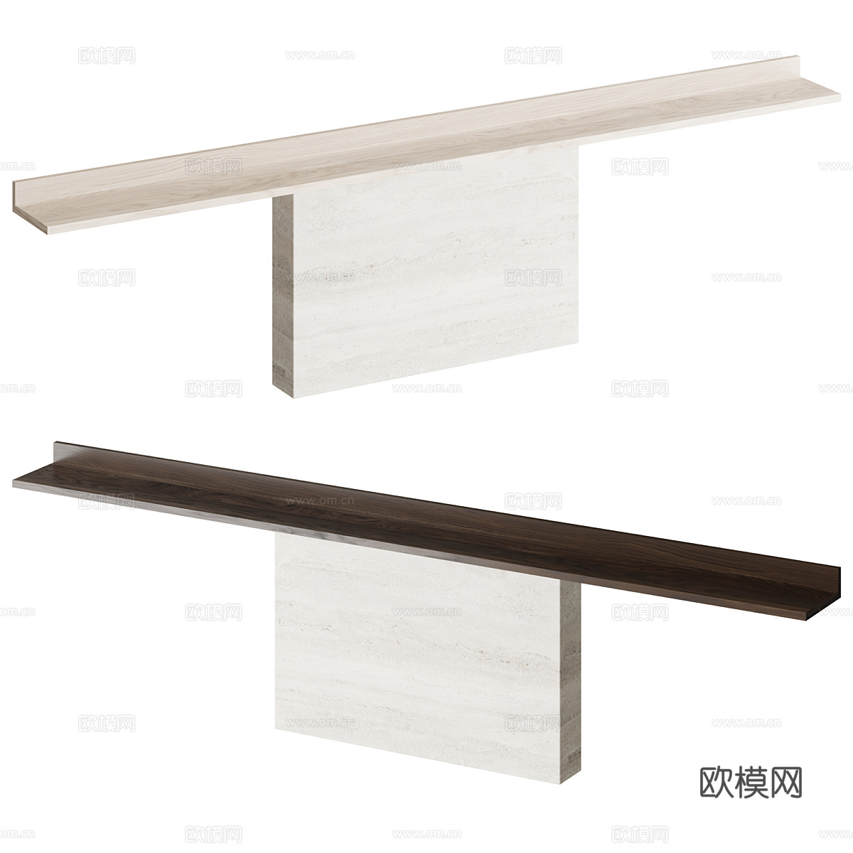 现代意式极简端景台3d模型