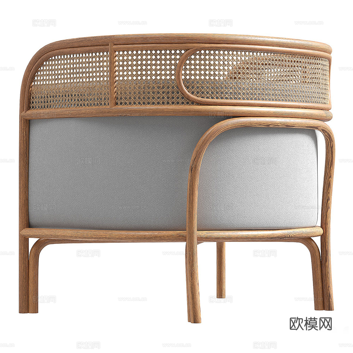 新中式侘寂 Santai 休闲椅3d模型