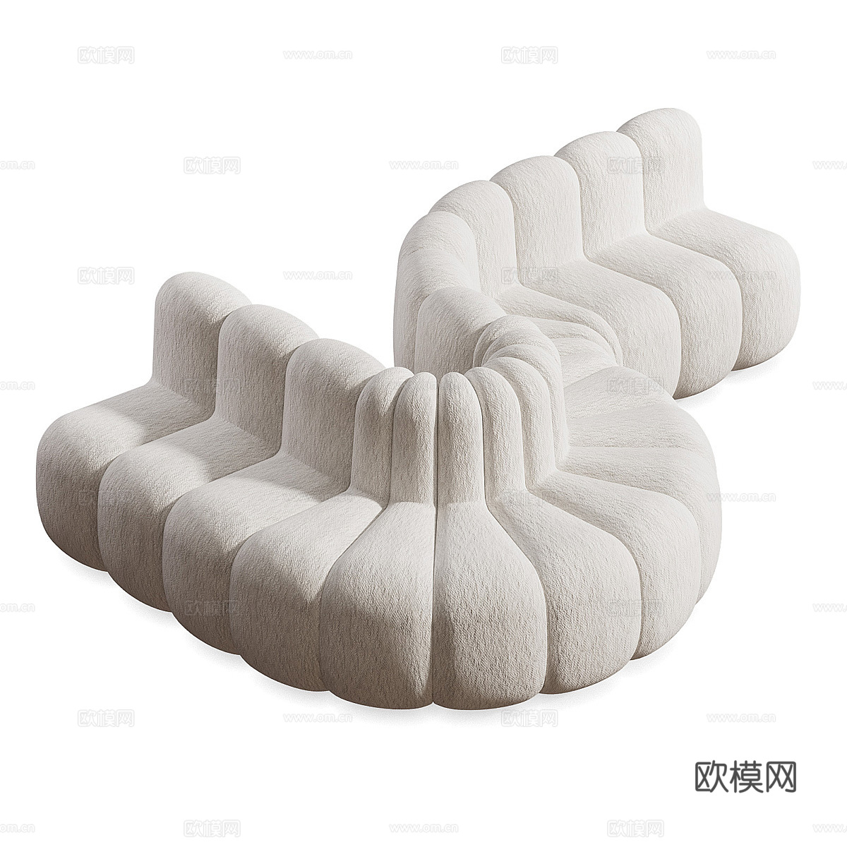 现代奶油风 Jagger Dining 组合沙发3d模型