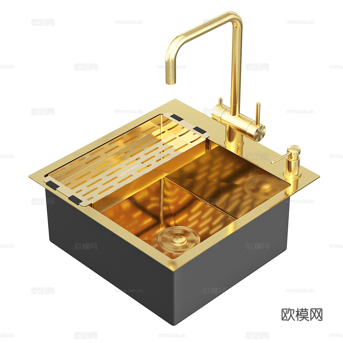 现代不锈钢水槽 洗菜盆3d模型