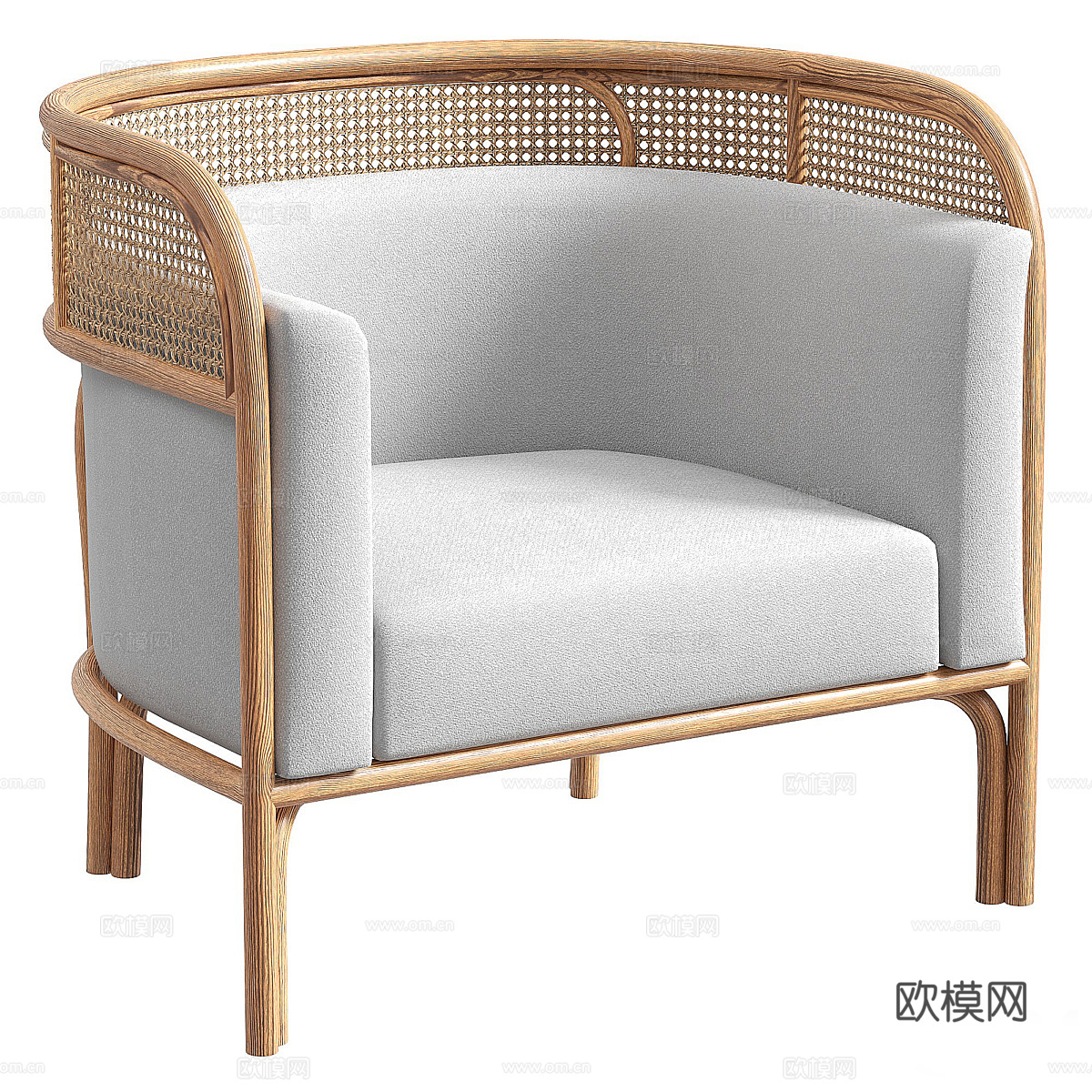 新中式侘寂 Santai 休闲椅3d模型