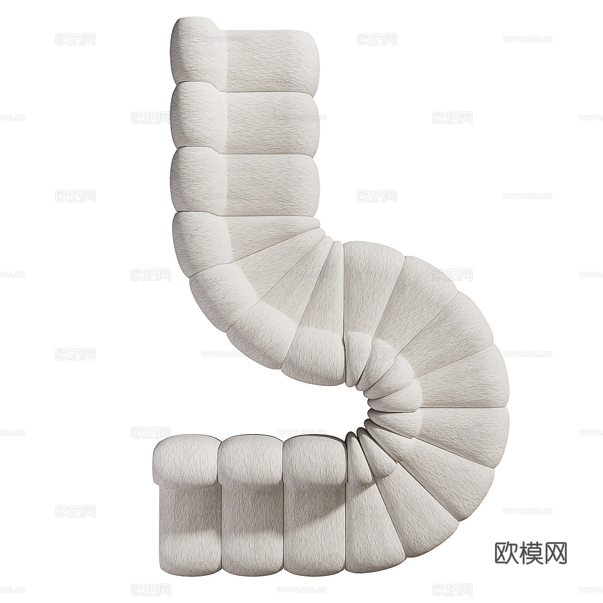 现代奶油风 Jagger Dining 组合沙发3d模型