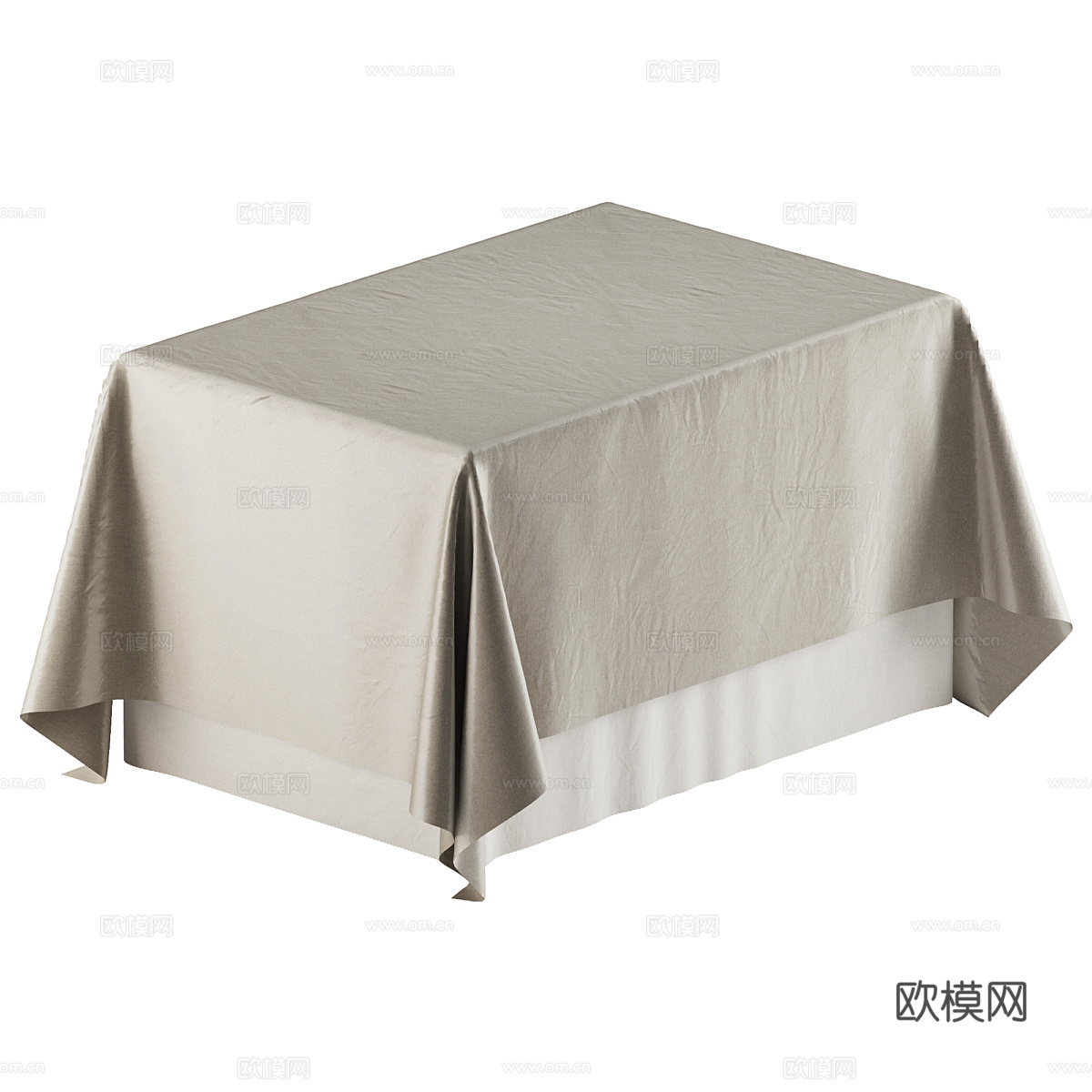 新中式桌布3d模型