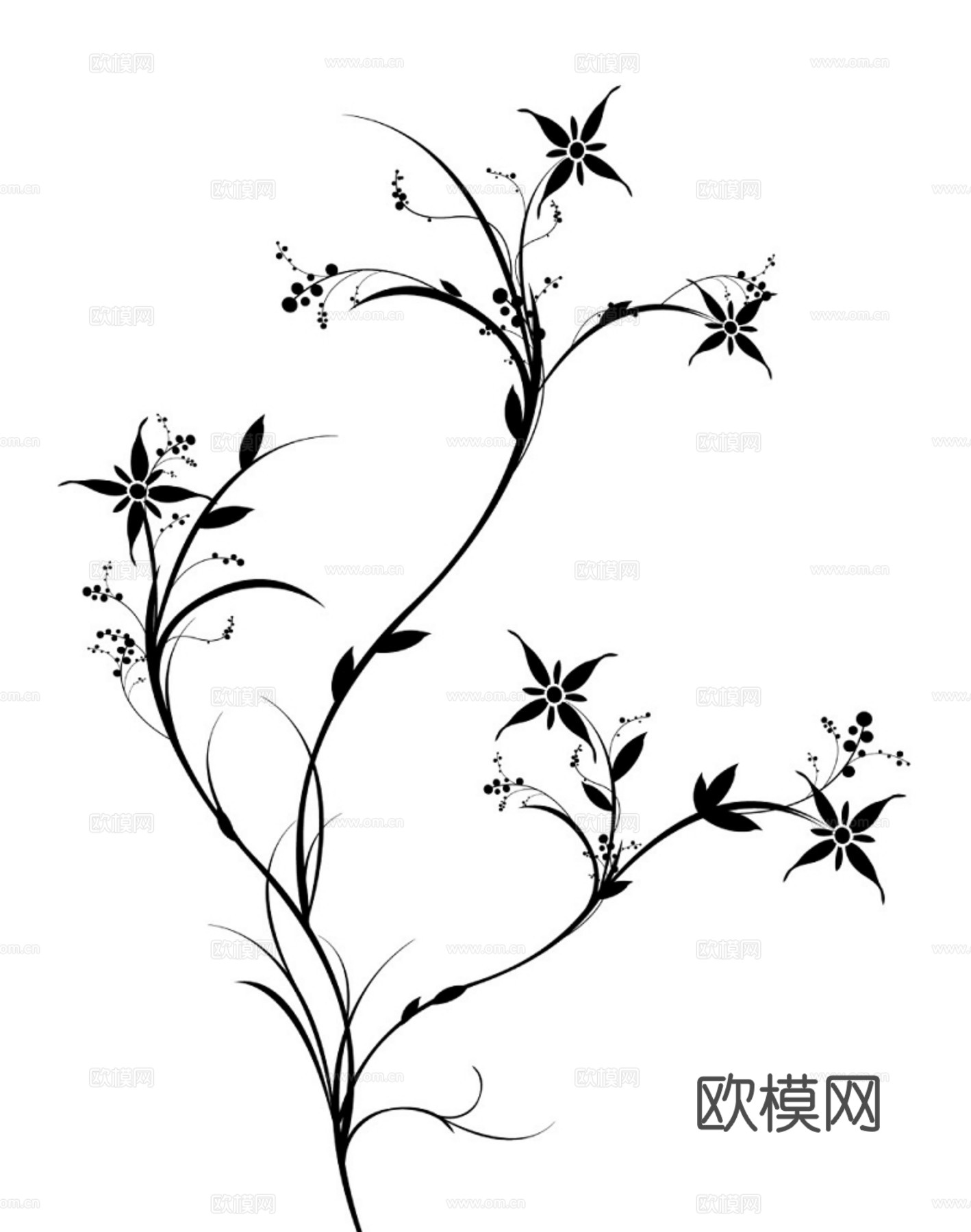 现代黑白 装饰花纹 黑白贴图 漂亮素材黑白下载