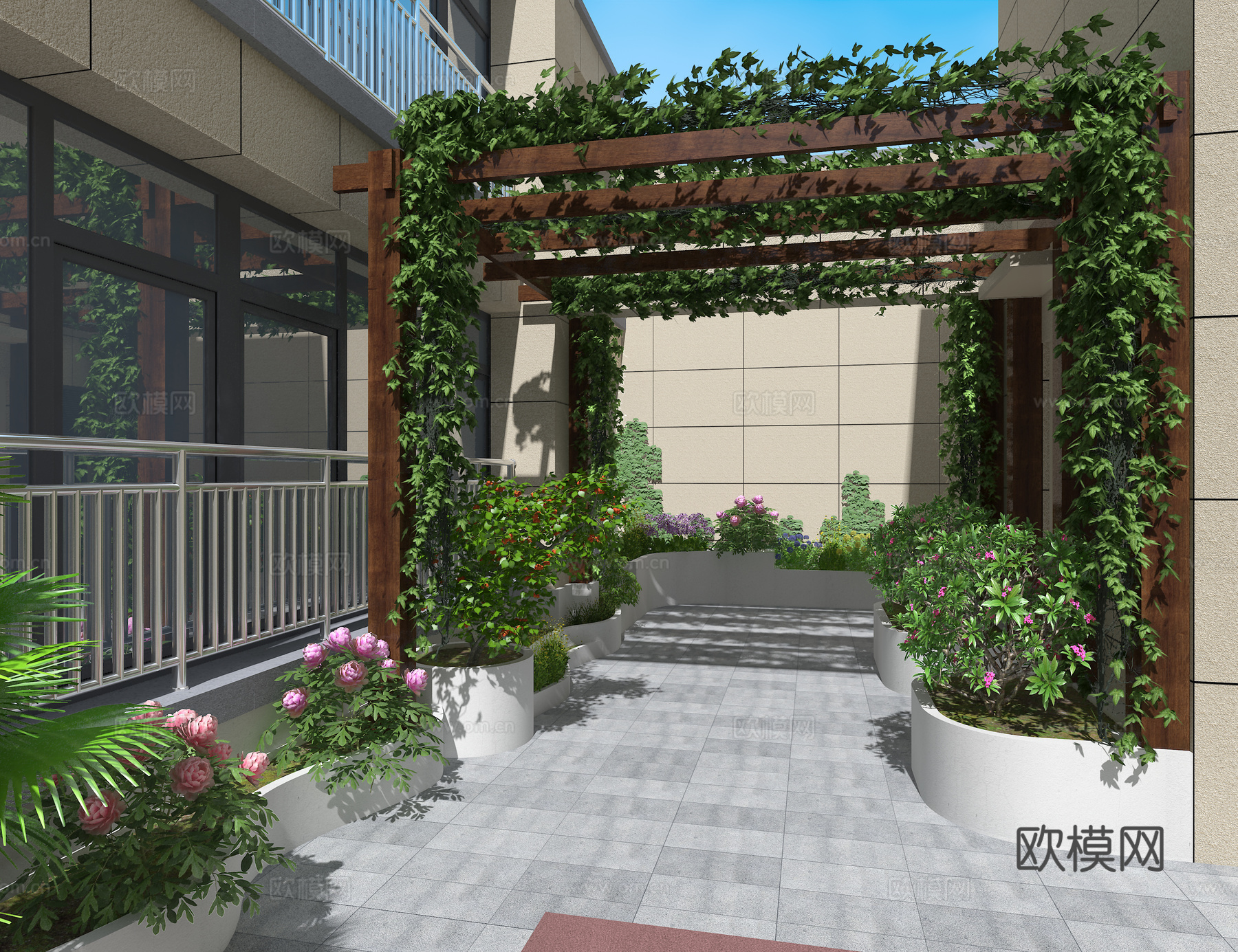 屋顶景观3d模型