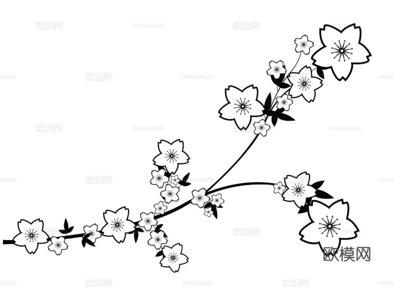 现代黑白 装饰花纹 黑白贴图 漂亮素材黑白下载