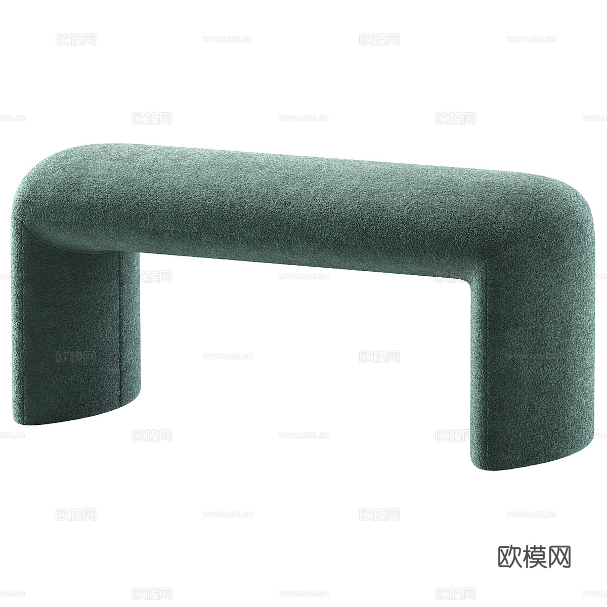 现代奶油风 Curve 长凳3d模型