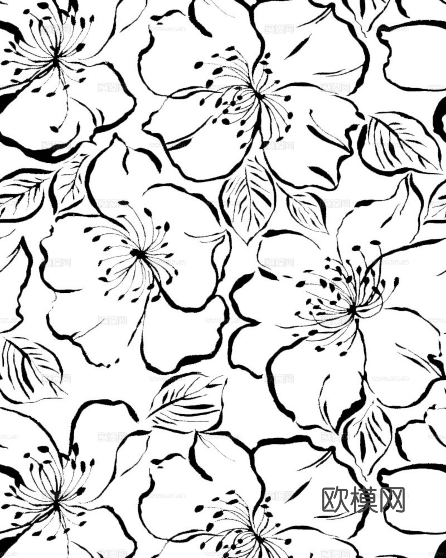 现代黑白 装饰花纹 黑白贴图 漂亮素材黑白下载