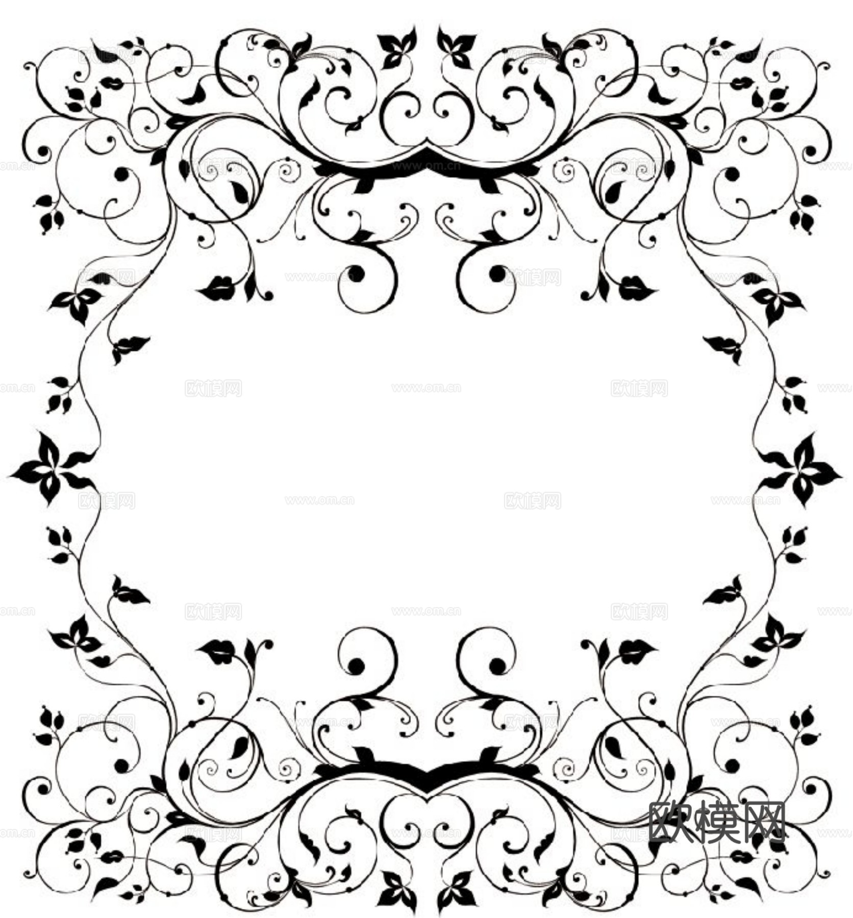 现代黑白 装饰花纹 黑白贴图 漂亮素材黑白下载