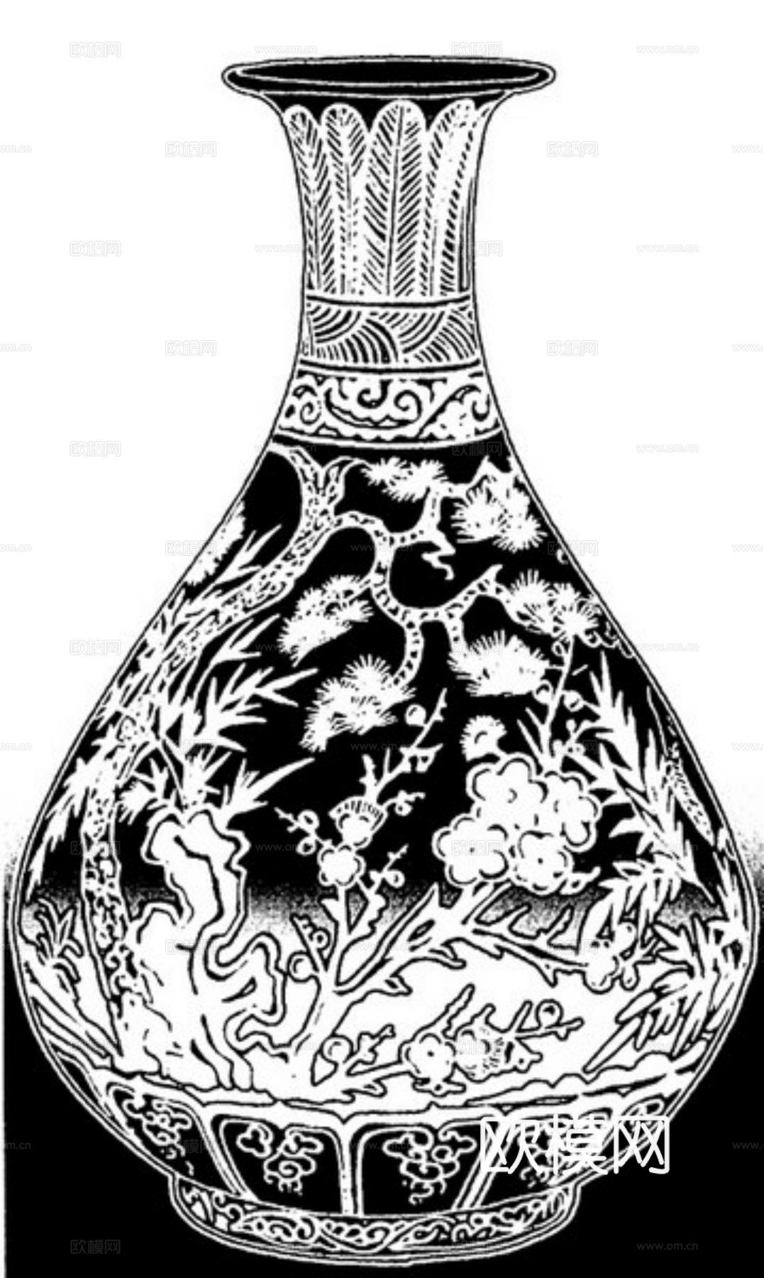 现代黑白 装饰花纹 黑白贴图 漂亮素材黑白下载