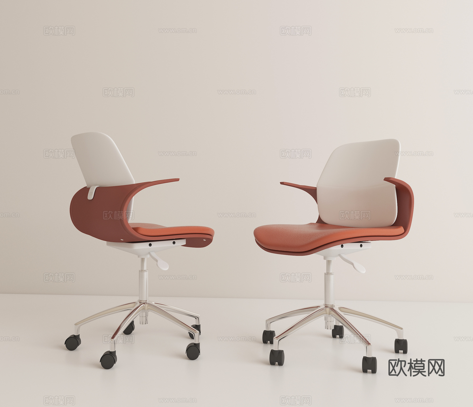 现代休闲办公椅3d模型