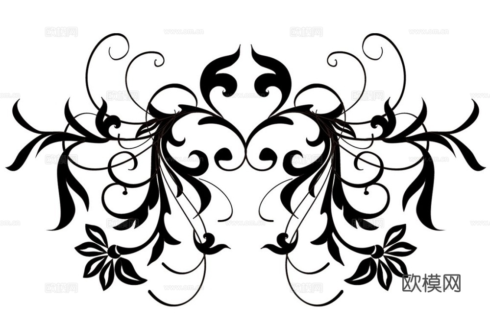 现代黑白 装饰花纹 黑白贴图 漂亮素材黑白下载