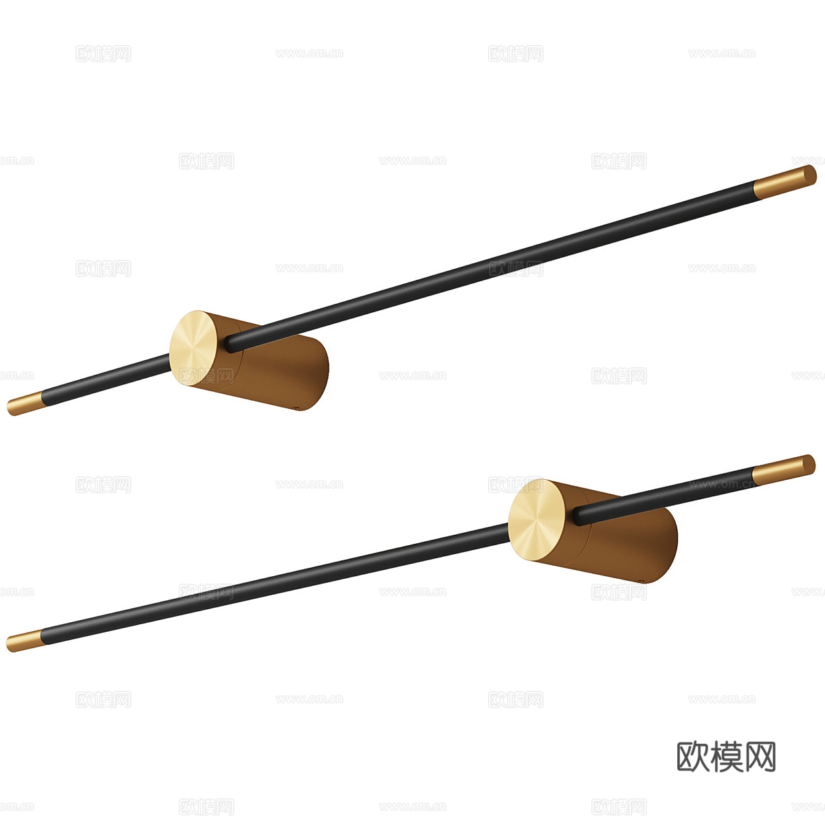 现代极简轻奢线性壁灯3d模型