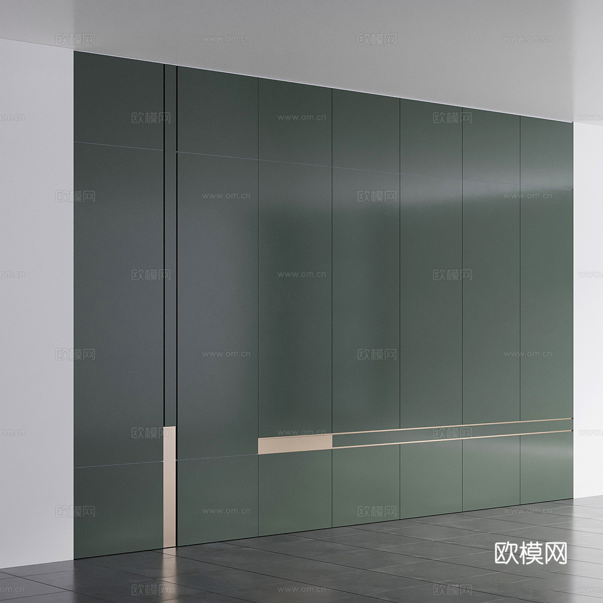 现代极简衣柜3d模型