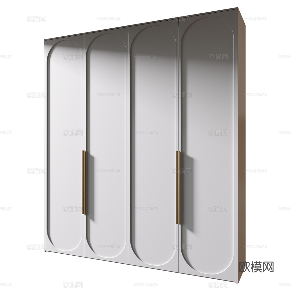 现代极简衣柜3d模型