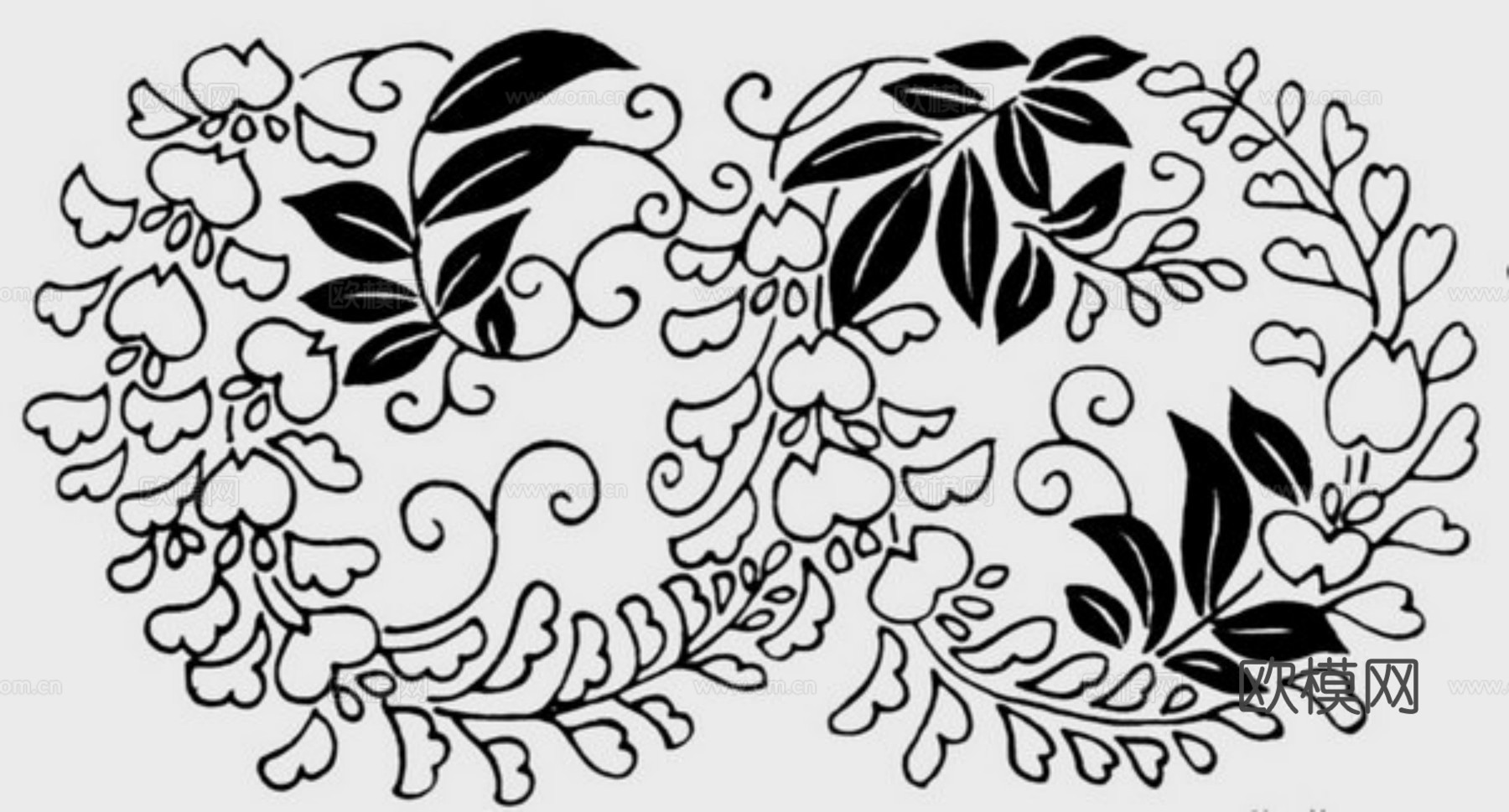 现代黑白 装饰花纹 黑白贴图 漂亮素材黑白