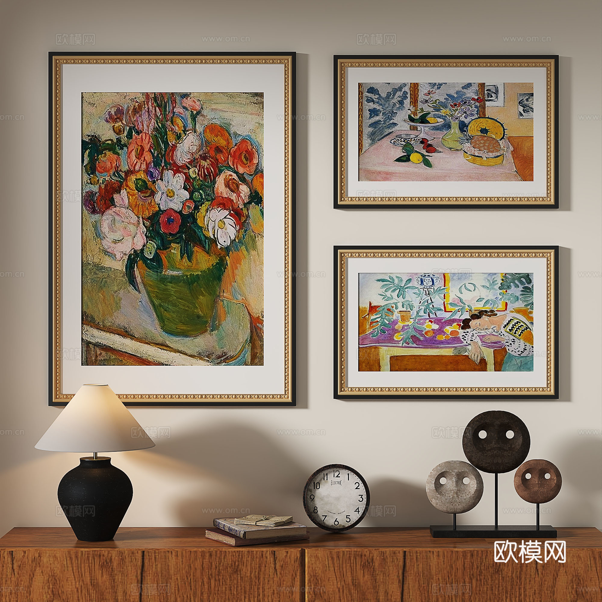 欧式，古典，法式，复古，油画，装饰画3d模型