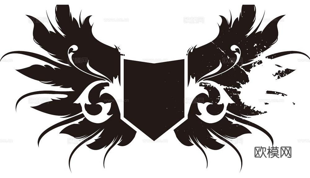 现代黑白 装饰花纹 黑白贴图 漂亮素材黑白下载