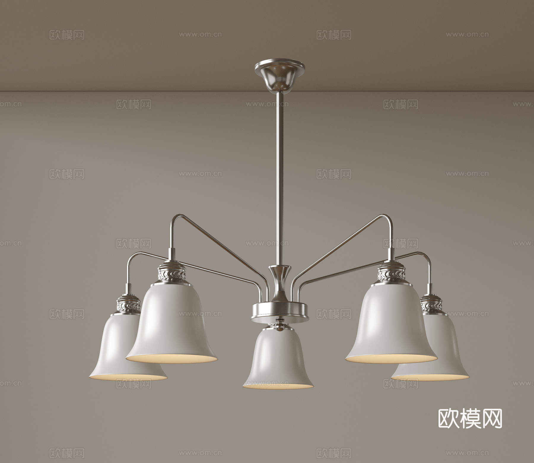 现代中古风吊灯 极简奶油风吊灯 北欧简约吊灯 餐厅吊灯 美式su模型