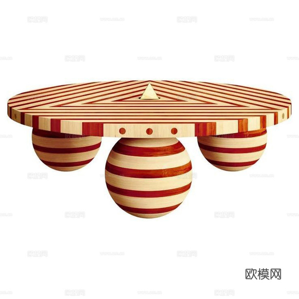 现代 茶几 小桌子su模型下载(渲染图1)