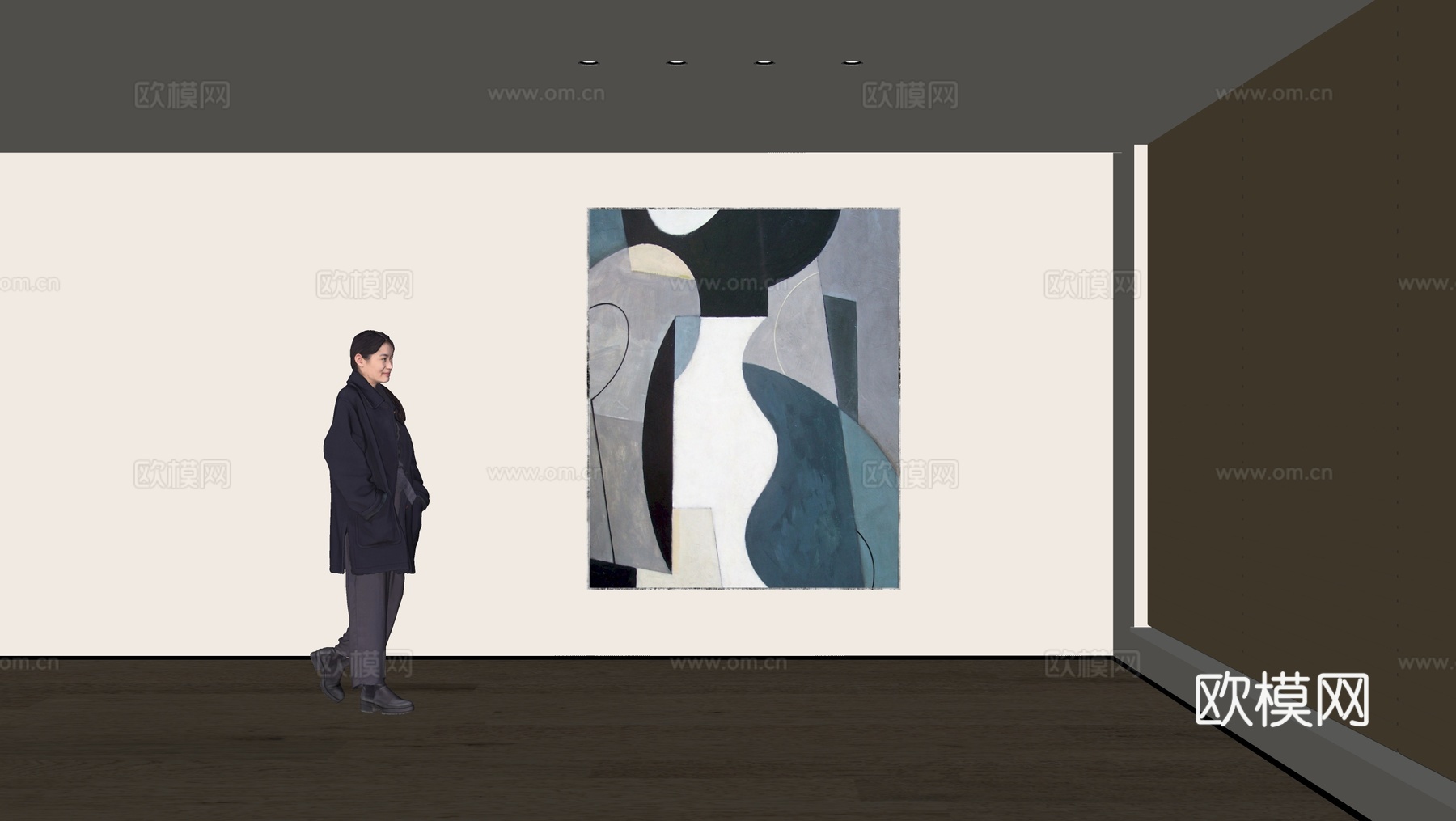 现代装饰画su模型