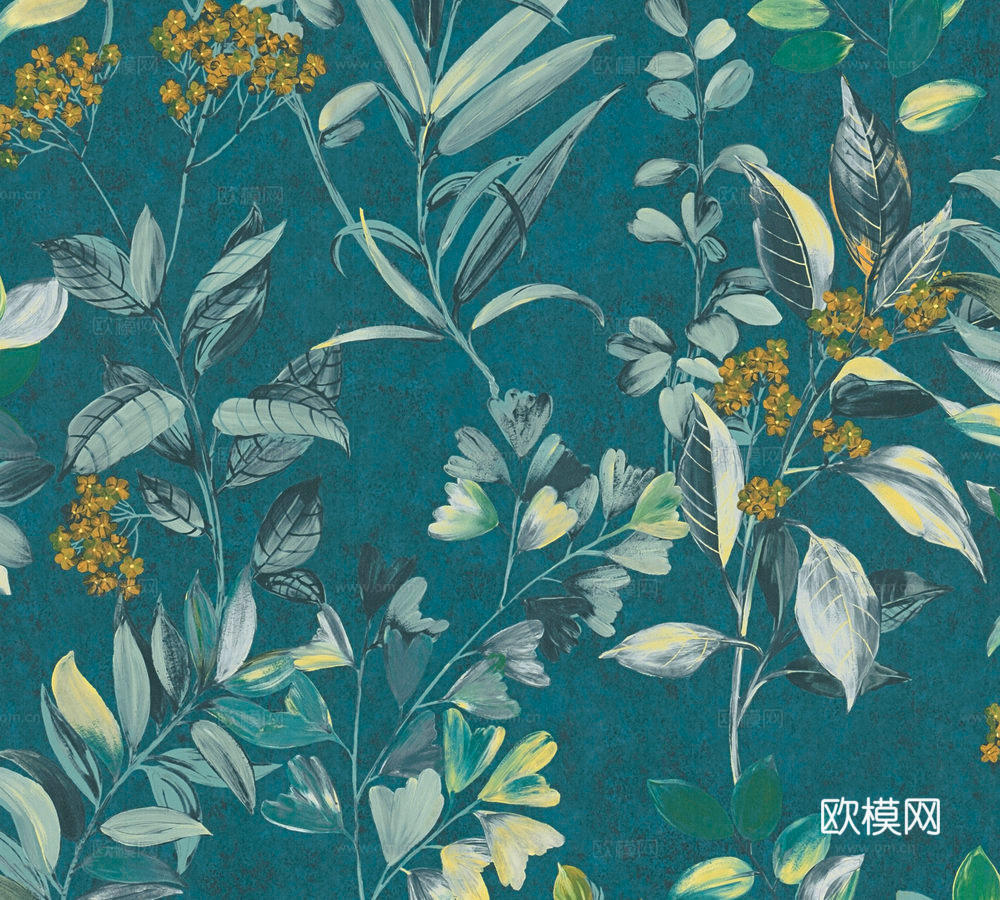 蓝色植物壁纸