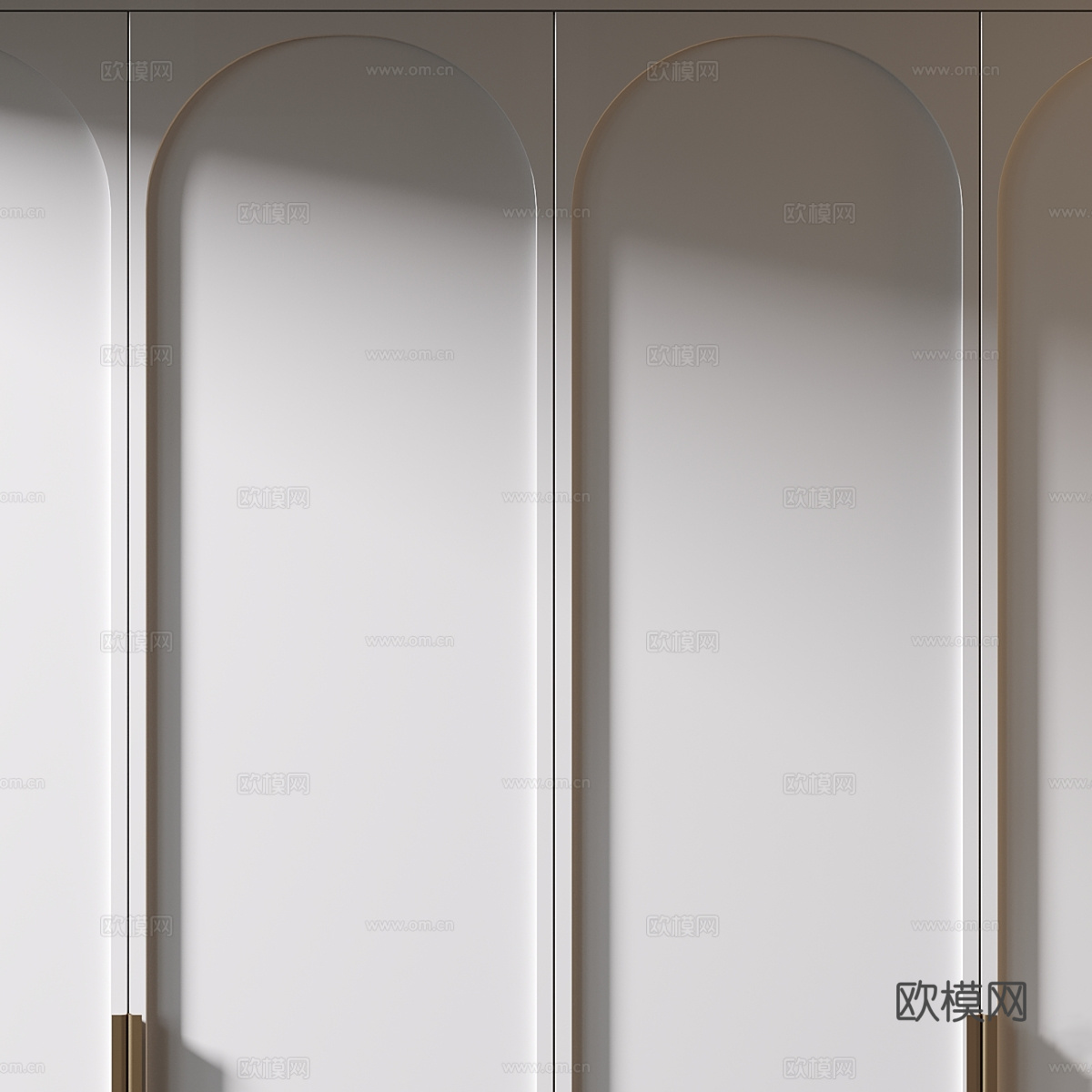 现代极简衣柜3d模型