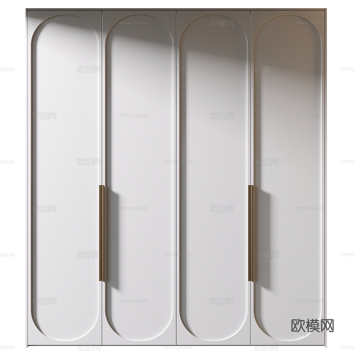 现代极简衣柜3d模型